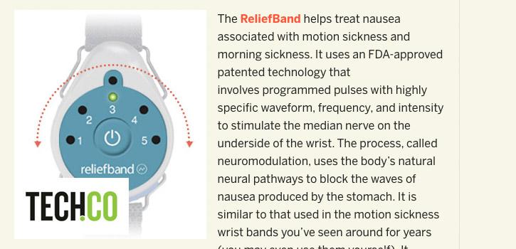Tech.co &#8211; Reliefband Wearable Helps Combat Nausea